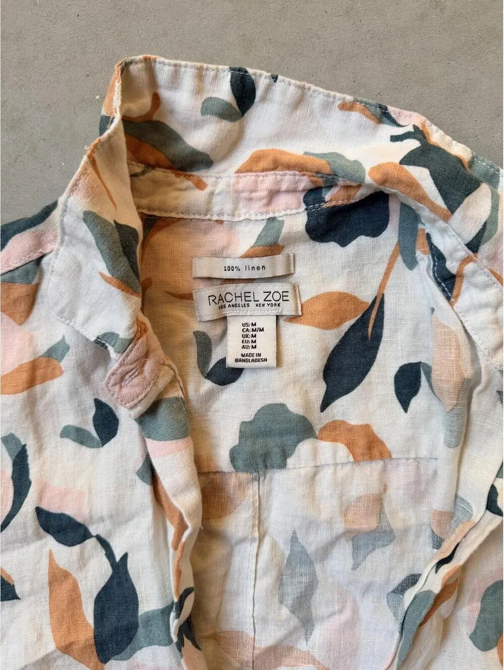 Floral Linen Button Up Tee Shirt Dress Bathing Suit Cover Up
